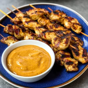 Easy Thai Chicken Satay & Peanut Sauce