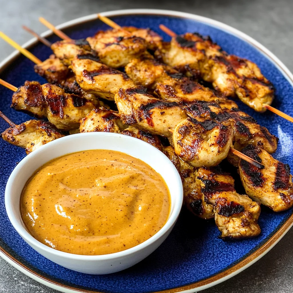 Easy Thai Chicken Satay & Peanut Sauce