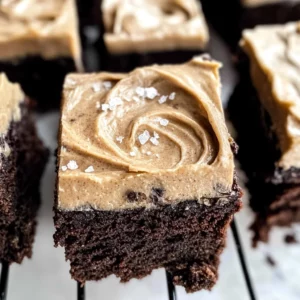Fudgy Peanut Butter Whiskey Brownies with Buttercream