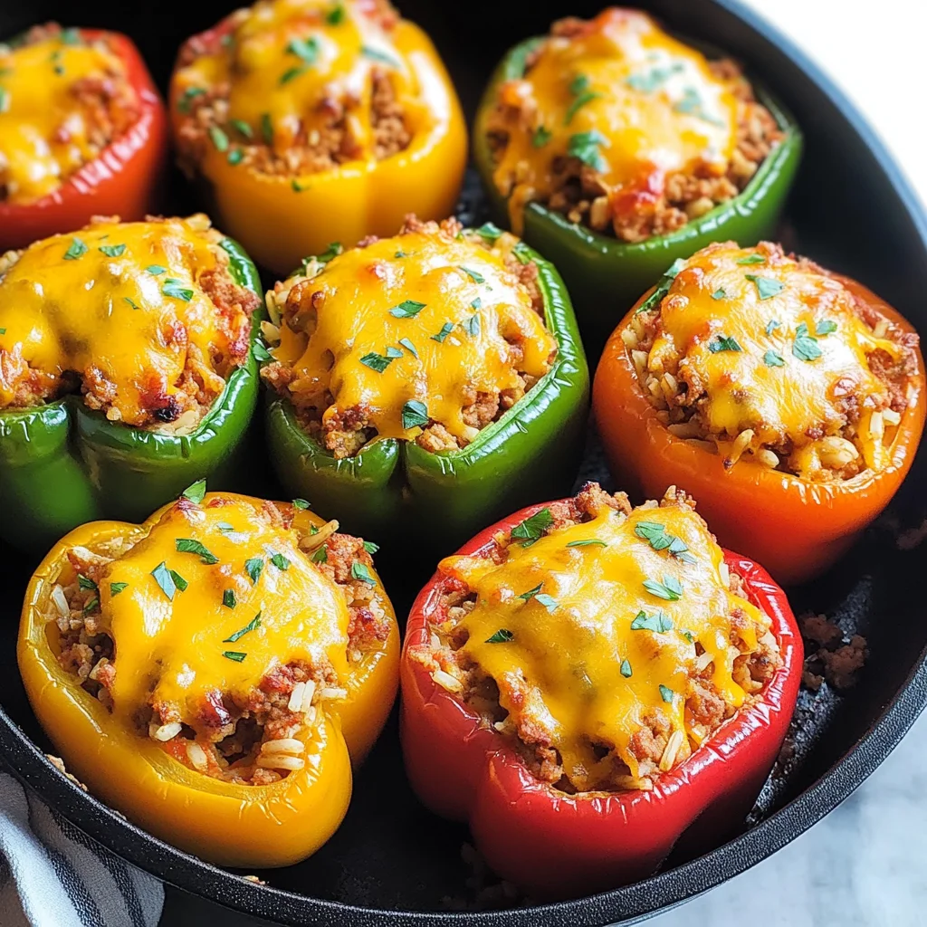 Ground Turkey Stuffed Peppers