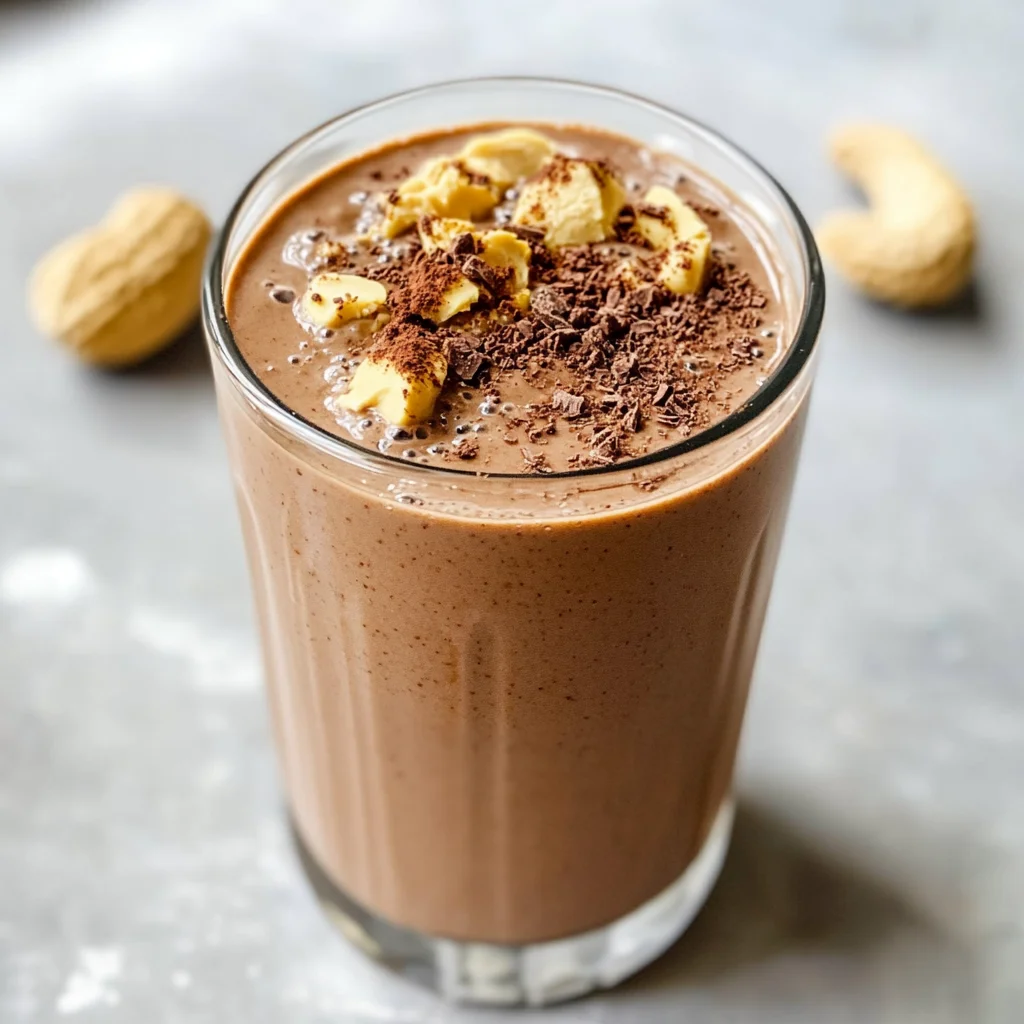 Healthy Chocolate Peanut Butter Smoothie