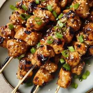 Honey Garlic Asian Chicken Kabobs