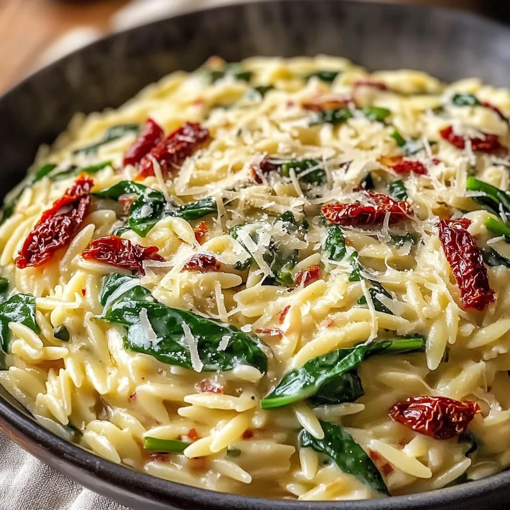 Parmesan Creamy Tuscan Orzo
