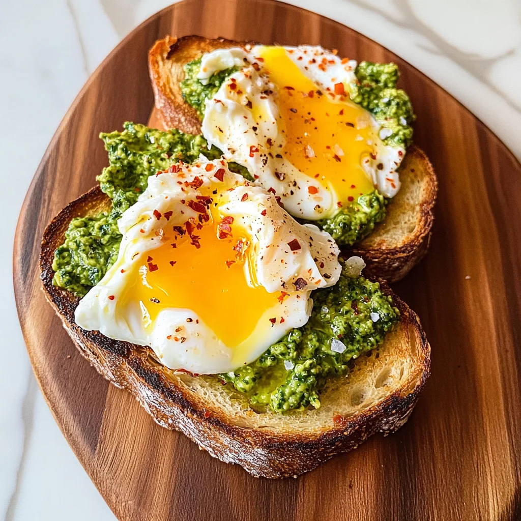 Ricotta Pesto Sourdough Toast
