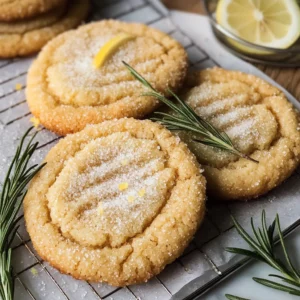 Rosemary Cookies with Lemon Sugar