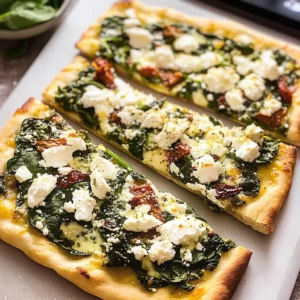 Spinach And Feta Flatbread Pizza