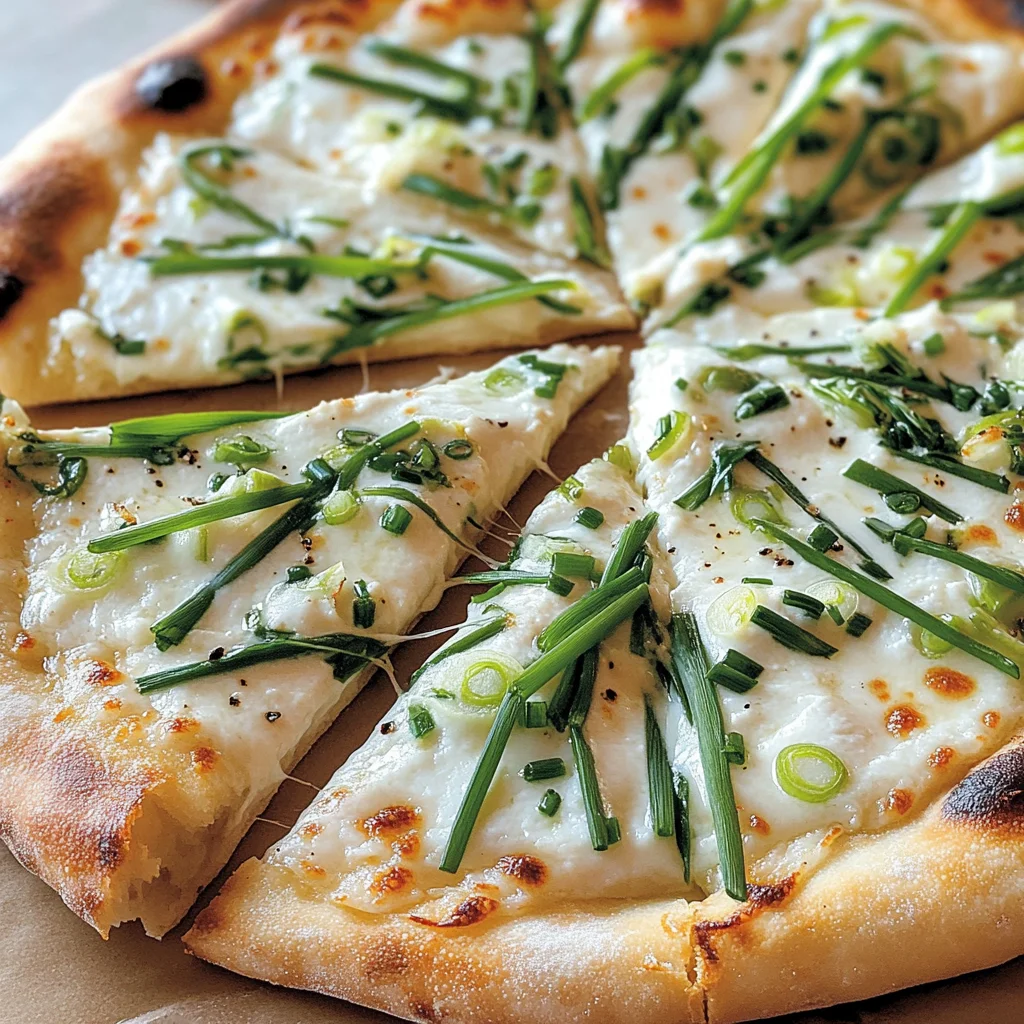 Spring Onion and Chive Pizza with Genius White Sauce