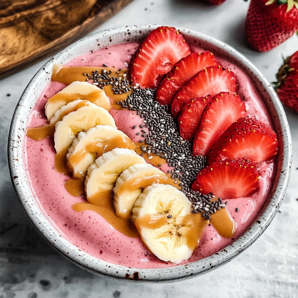 Strawberry Banana Smoothie Bowl