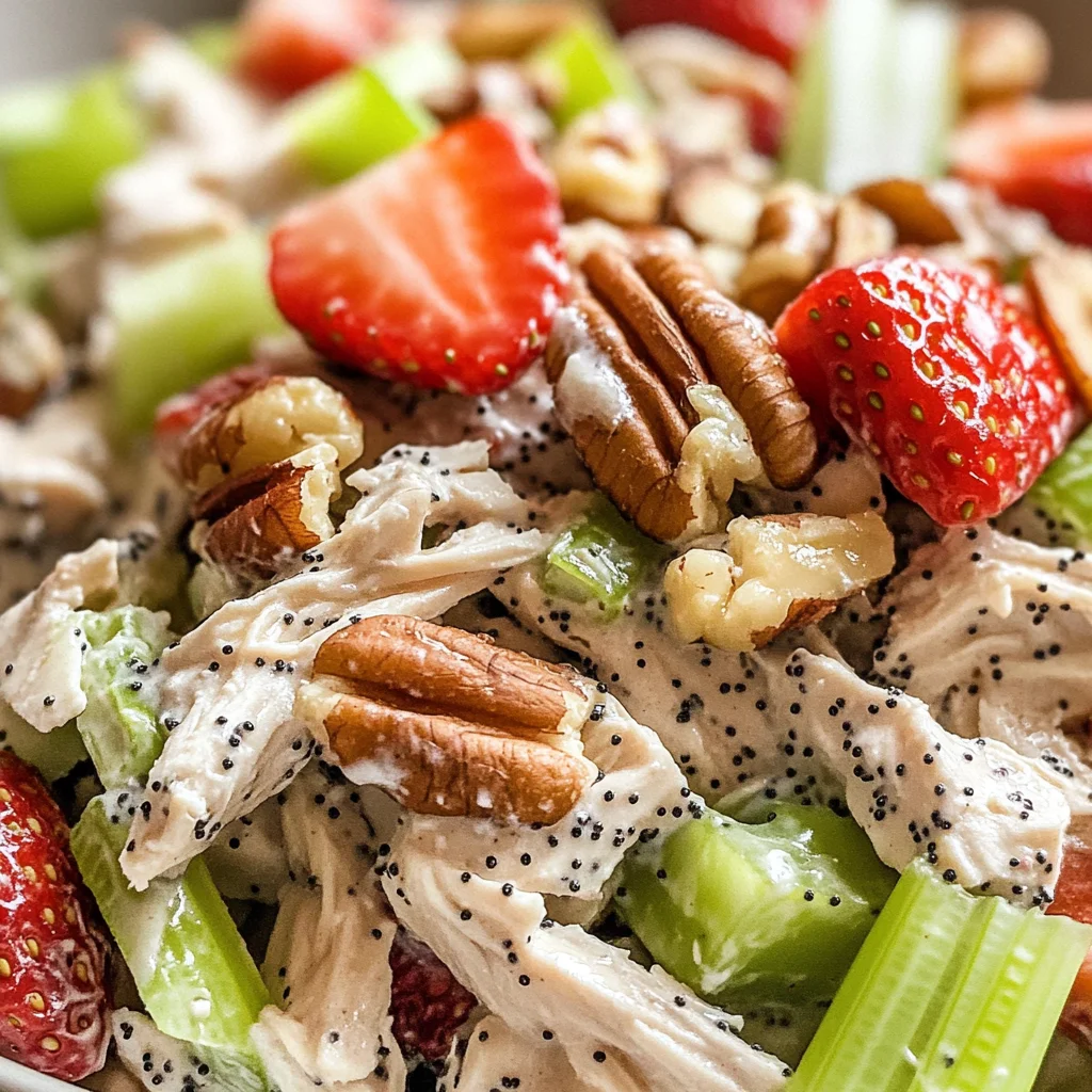 Strawberry Pecan Poppy Seed Chicken Salad