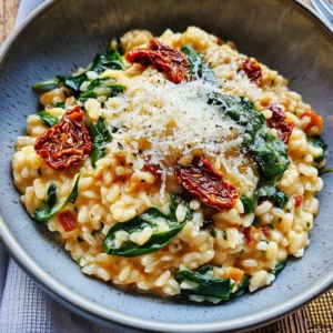 Sun-Dried Tomato and Spinach Risotto