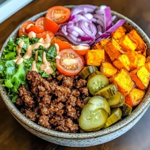 Sweet Potato Burger Bowl