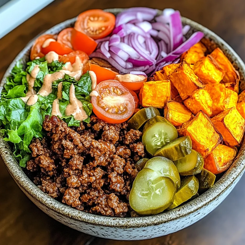Sweet Potato Burger Bowl