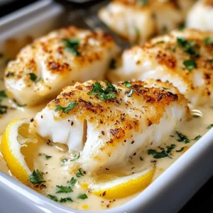 Tasty Baked Cod in Coconut Lemon Cream Sauce