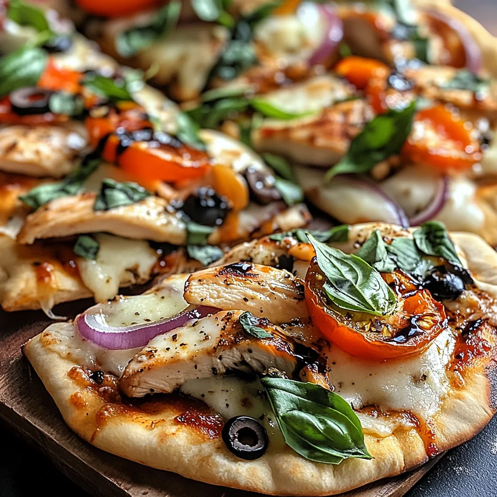 Tuscan Garlic Chicken Pita Pizzas