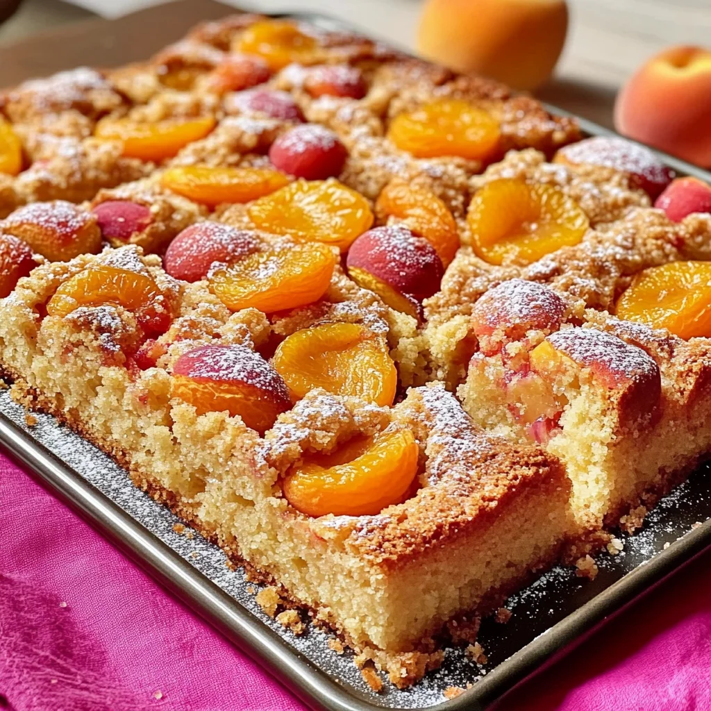 Apricot and almond traybake