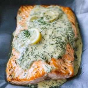 Baked Salmon With Garlic Mayo