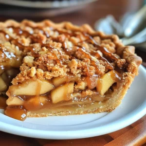 Caramel Apple Pie with Cookie Crust