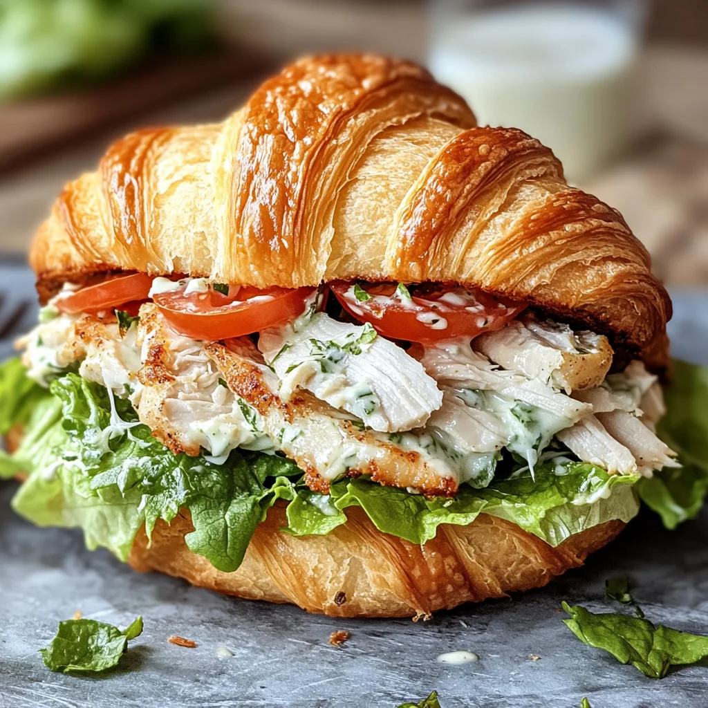 Chicken Caesar Croissant Sandwich