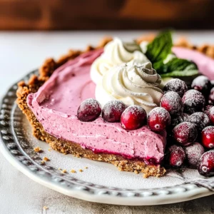 Cranberry Mousse Pie