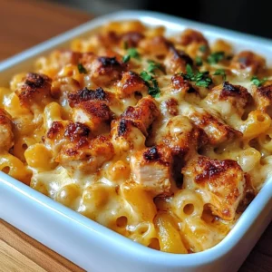 High Protein Honey BBQ Chicken Mac & Cheese