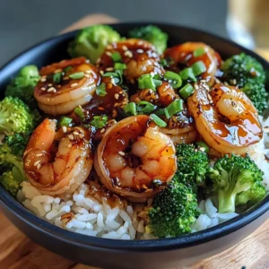 Honey Garlic Shrimp Bowls