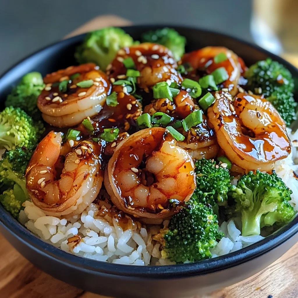 Honey Garlic Shrimp Bowls