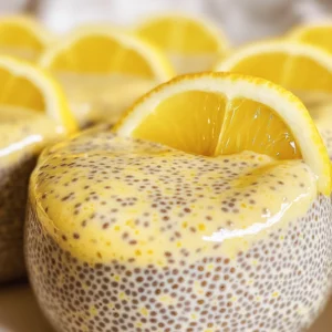 Lemon Cream Chia Pudding with Oat Milk
