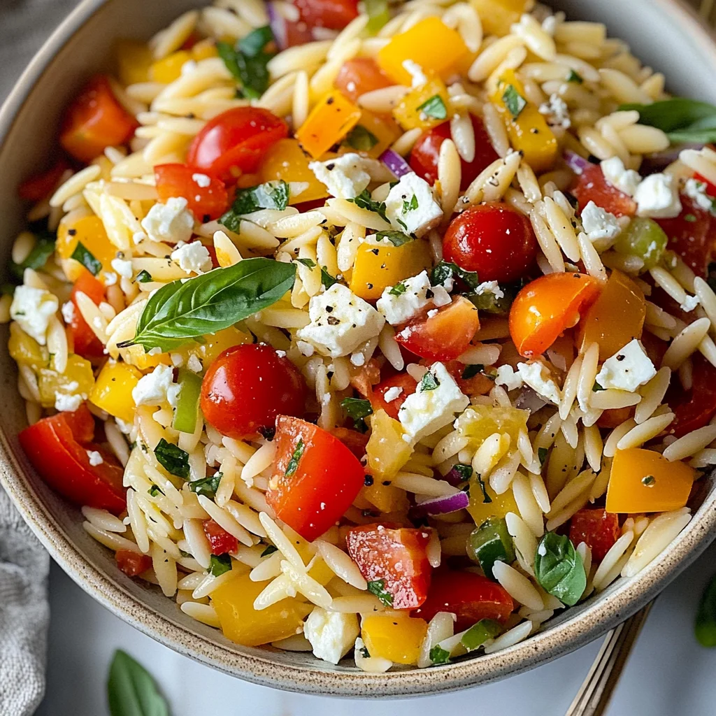 Rainbow Orzo Salad