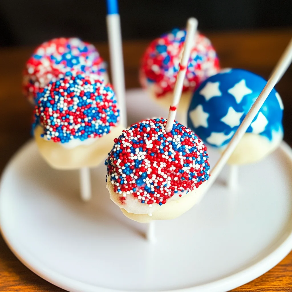 Red, White & Blue Cake Pops | Fourth of July Recipes