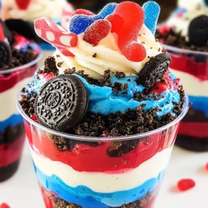 Red, White and Blue Dirt Cups