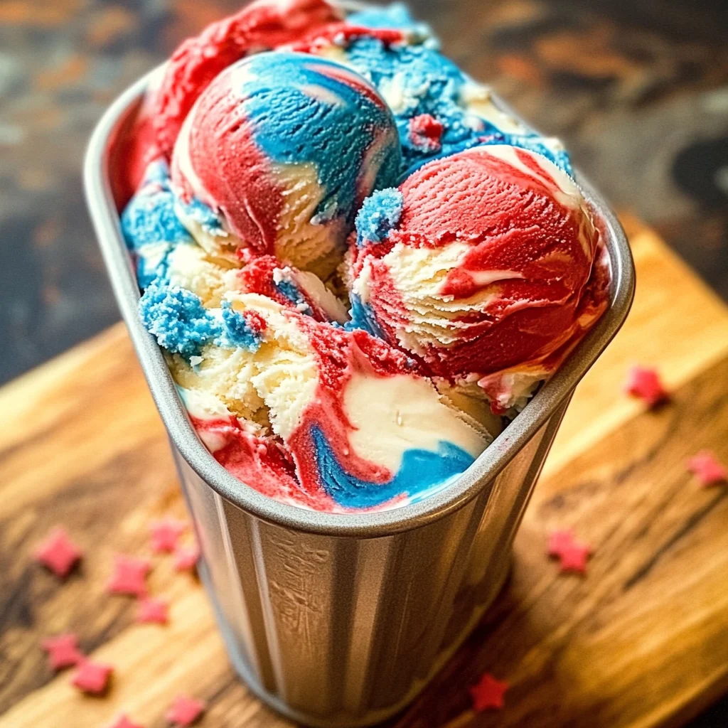 Red White and Blue Ice Cream