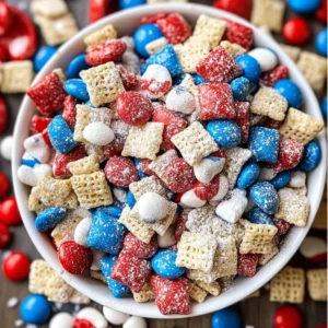 Red, White, and Blue Muddy Buddies
