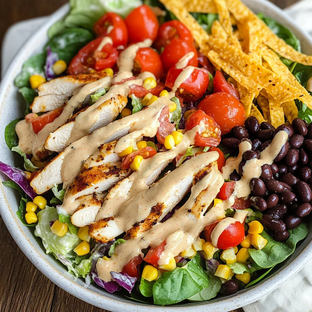 Spicy Southwest Salad with Creamy Salsa Dressing