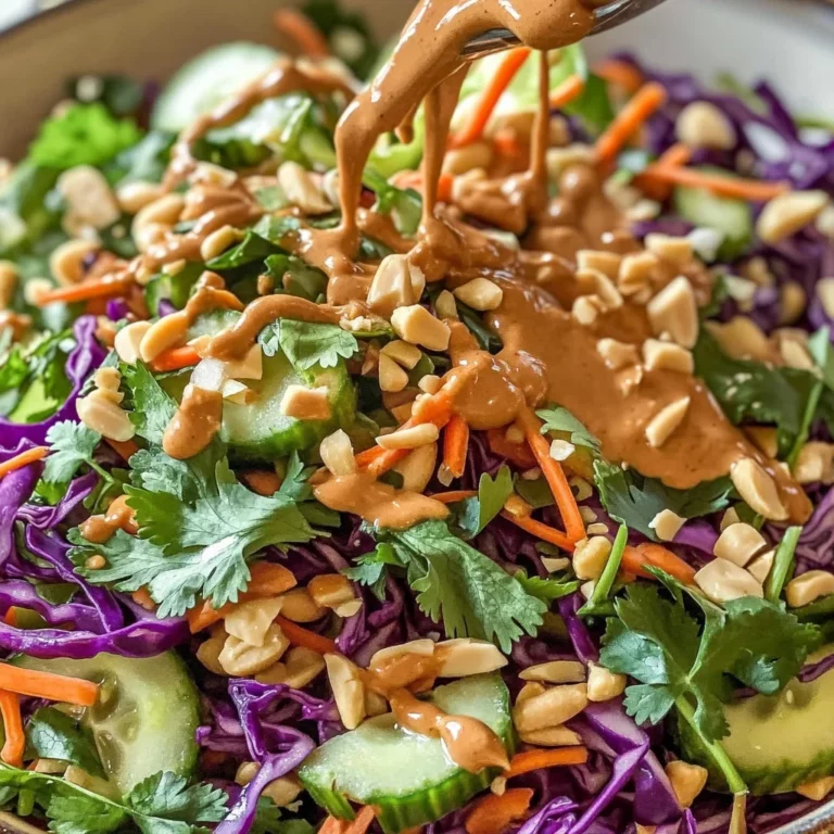 Thai Crunch Salad CPK Copycat (with peanut ginger sauce)