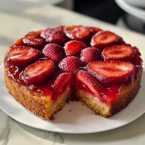 Traditional Strawberry Upside Down Cake