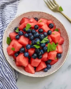 Watermelon Blueberry Salad