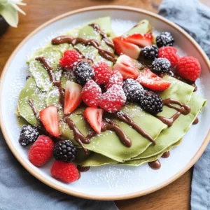 Quick & Easy Matcha Crepes
